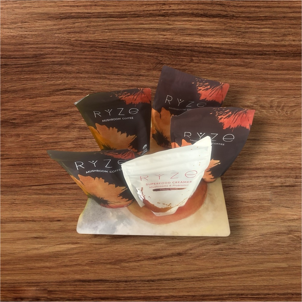 4 New  Ryze coffee bags and one Creamer  (each 6.35 oz) - Picture 10 of 11